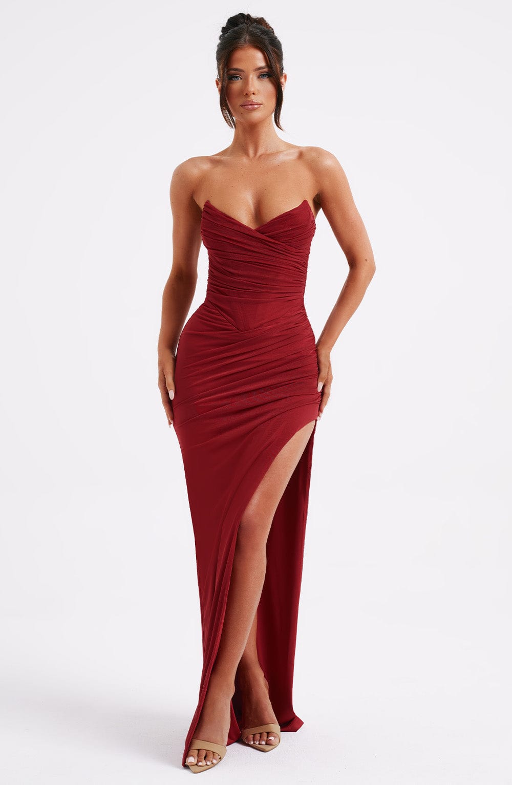 Giovanna Vestido Comprido — Vinho