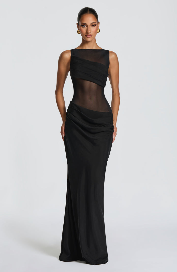 Gracelyn Vestido Comprido — Preto