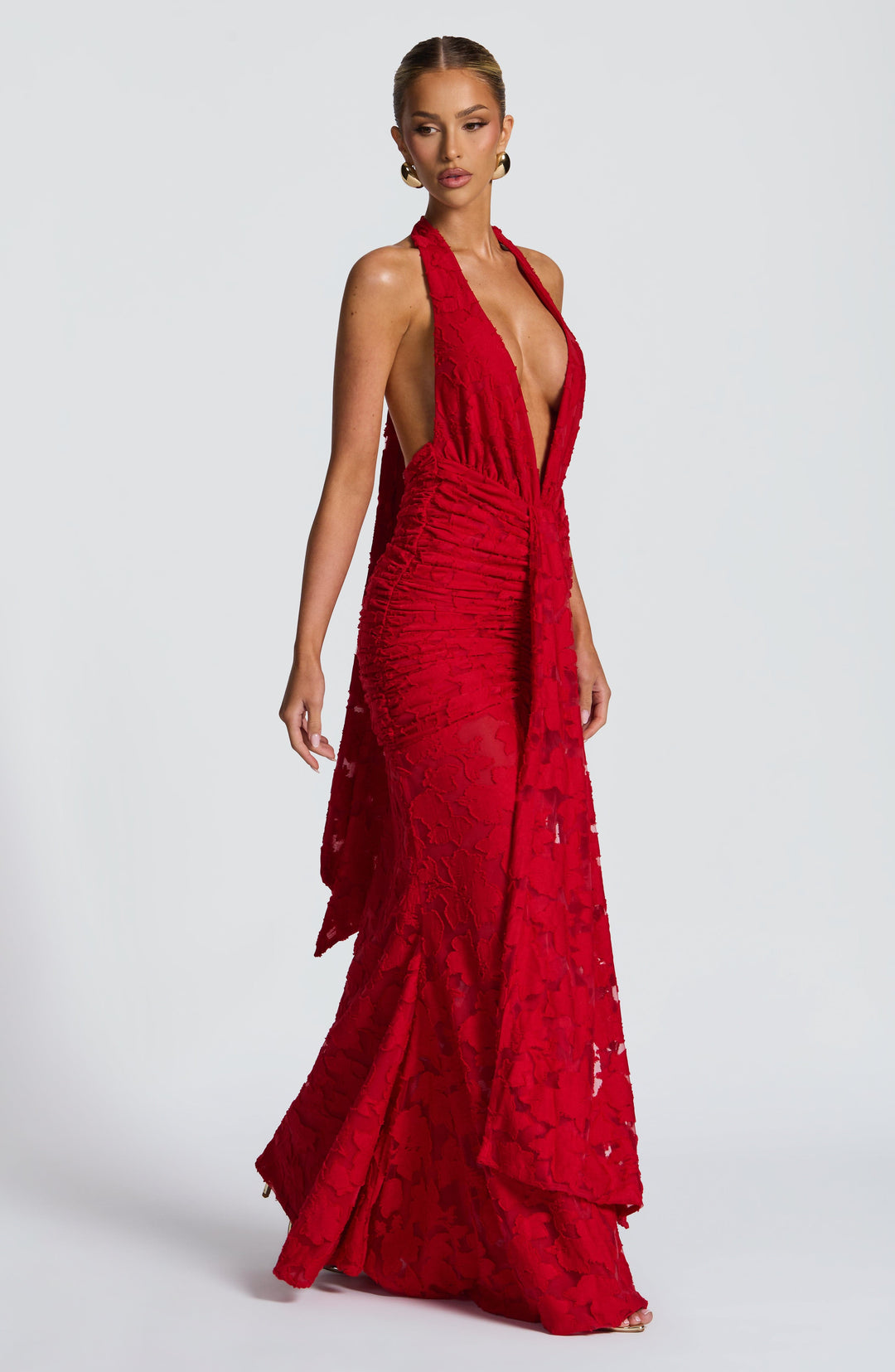 Guinevere Vestido Comprido — Vermelho