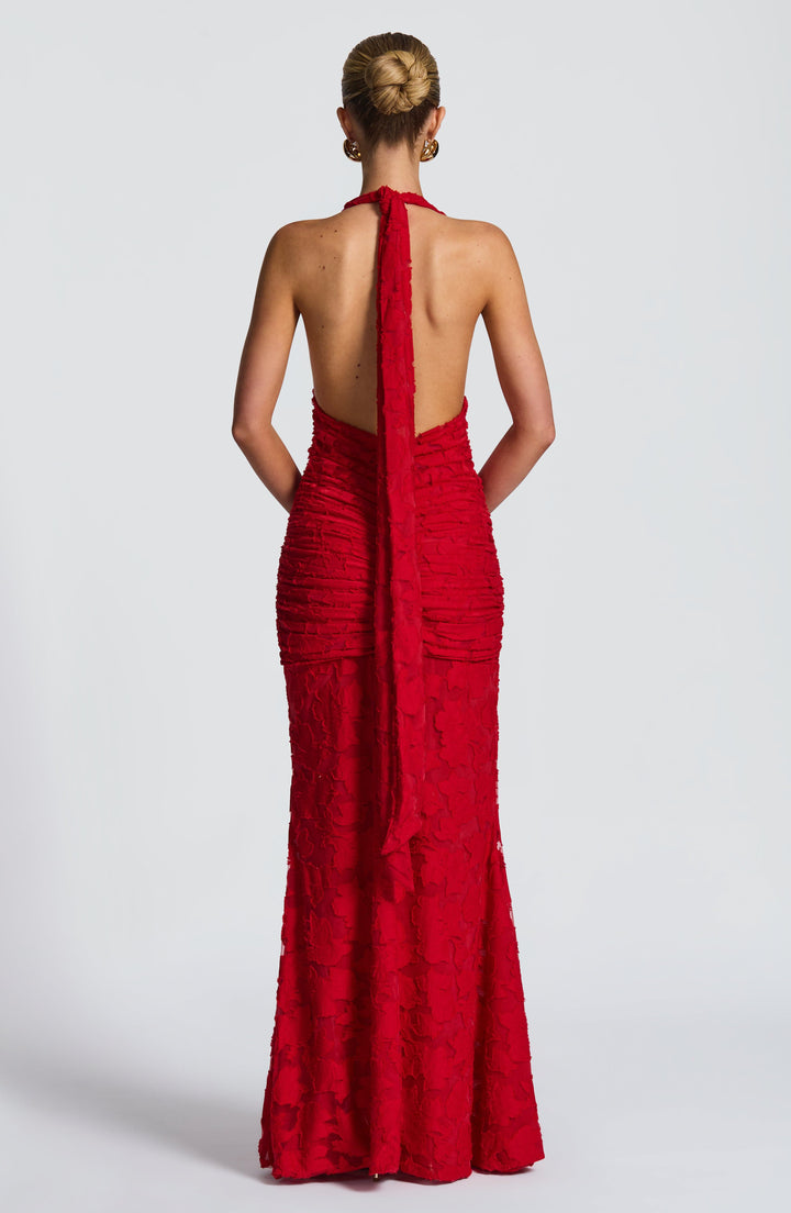 Guinevere Vestido Comprido — Vermelho