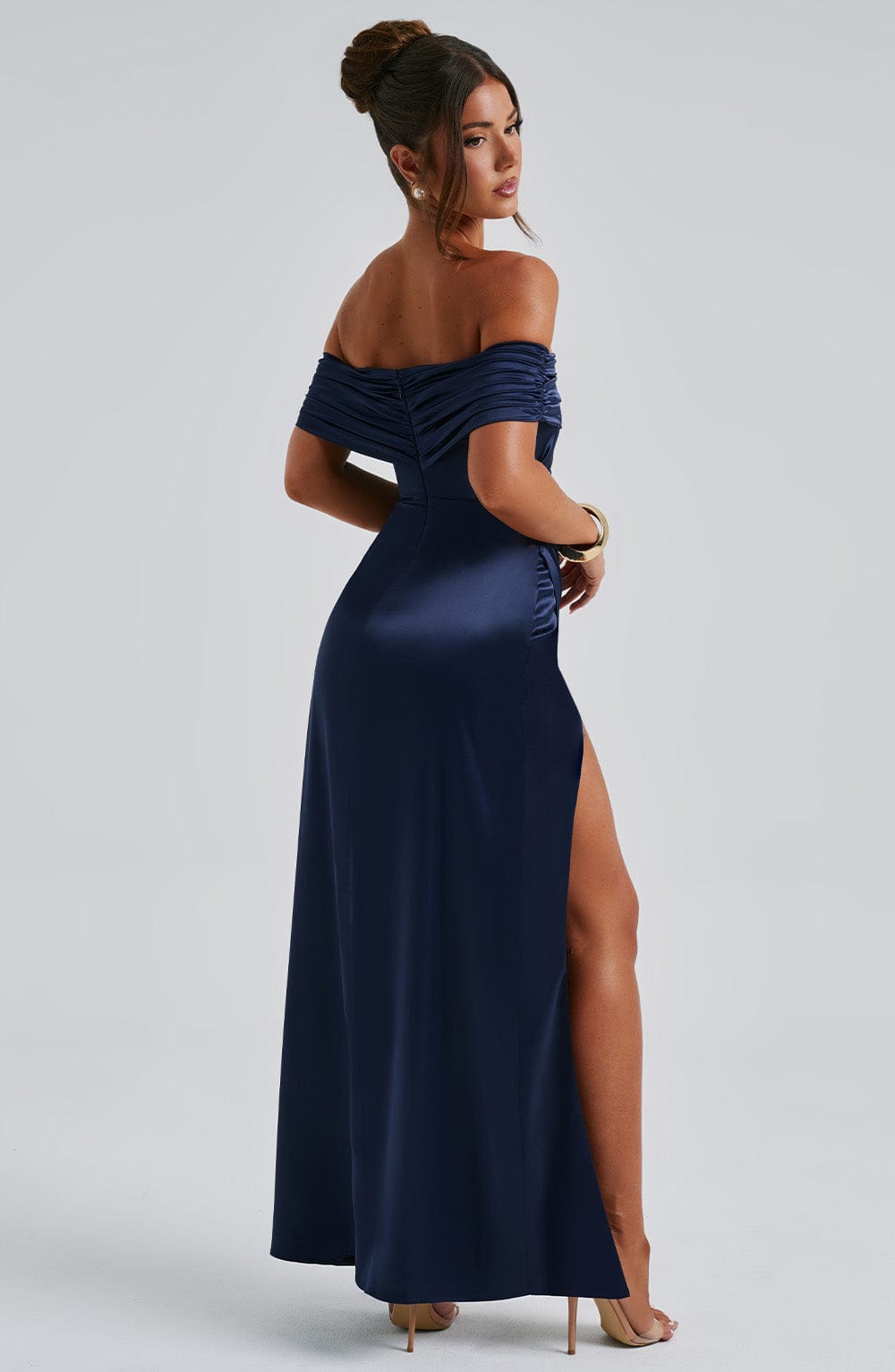 Gwendolyn Vestido Comprido — Azul Marinho