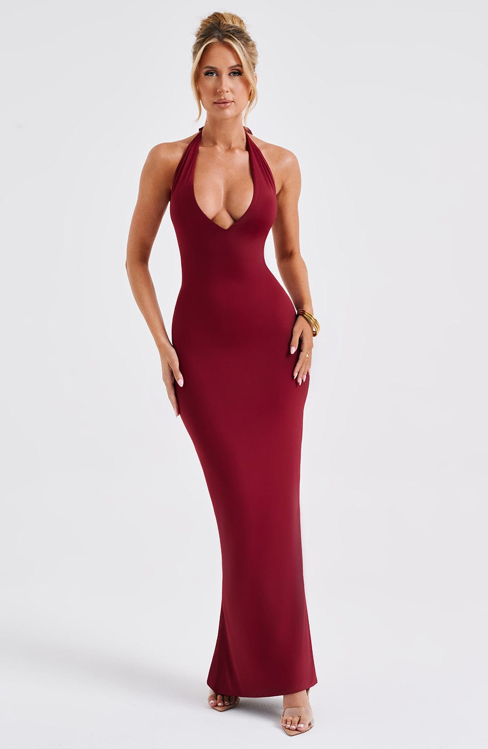 Harmonia Vestido Comprido — Bordô