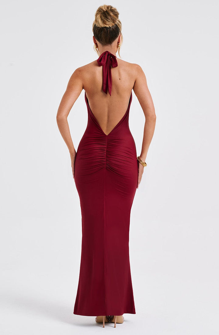 Harmonia Vestido Comprido — Bordô