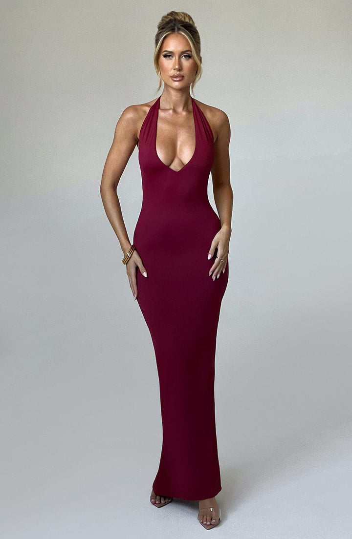 Harmonia Vestido Comprido — Bordô