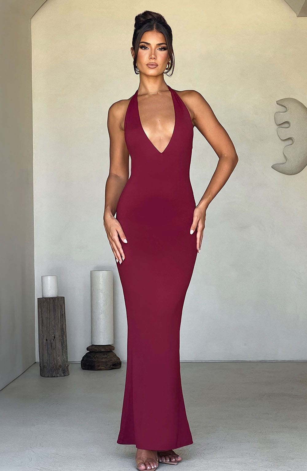 Harmonia Vestido Comprido — Bordô