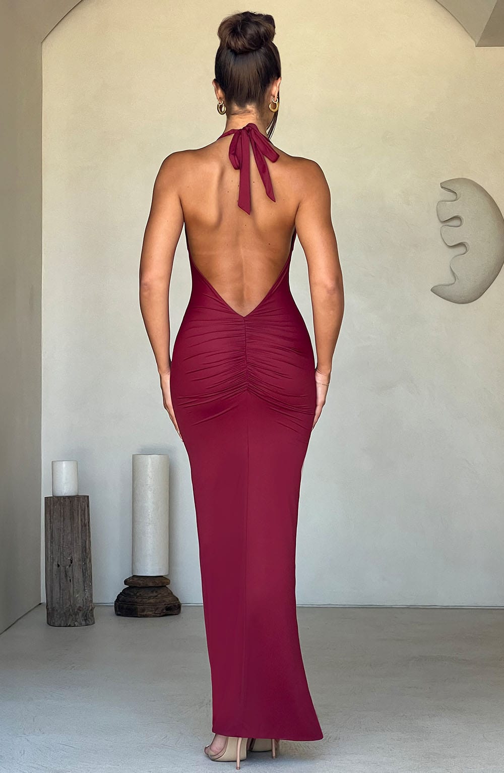 Harmonia Vestido Comprido — Bordô