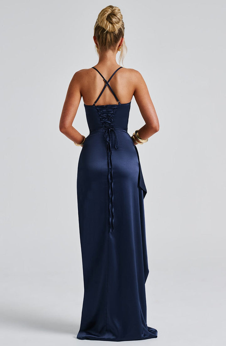 Helen Vestido Comprido — Azul Marinho