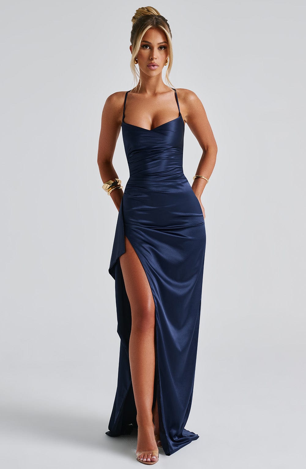 Helen Vestido Comprido — Azul Marinho