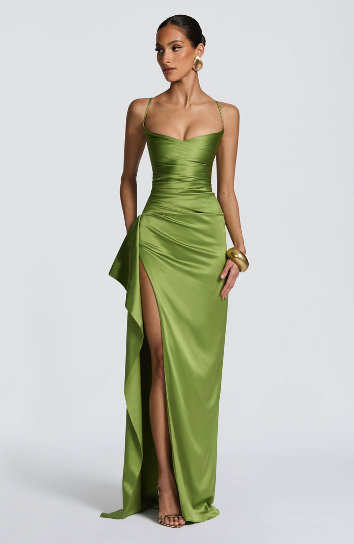 Helen Vestido Comprido — Verde Olive