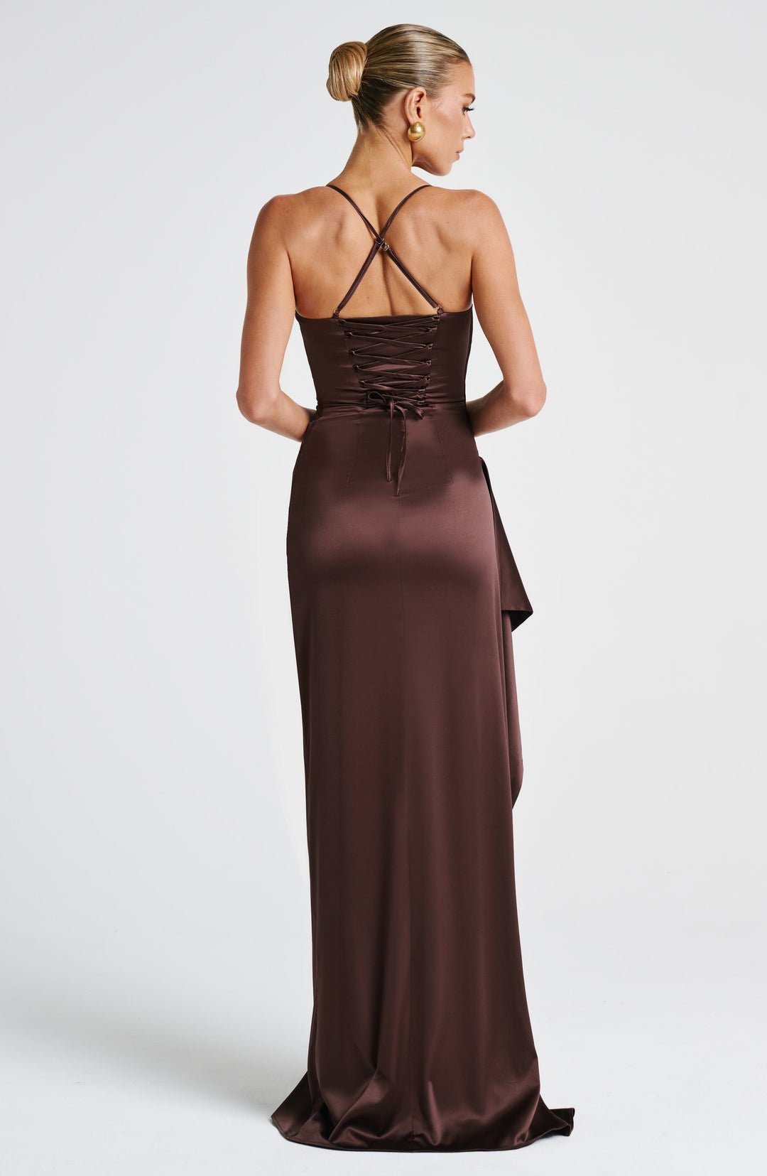 Helen Vestido Comprido — Castanho Ameixa