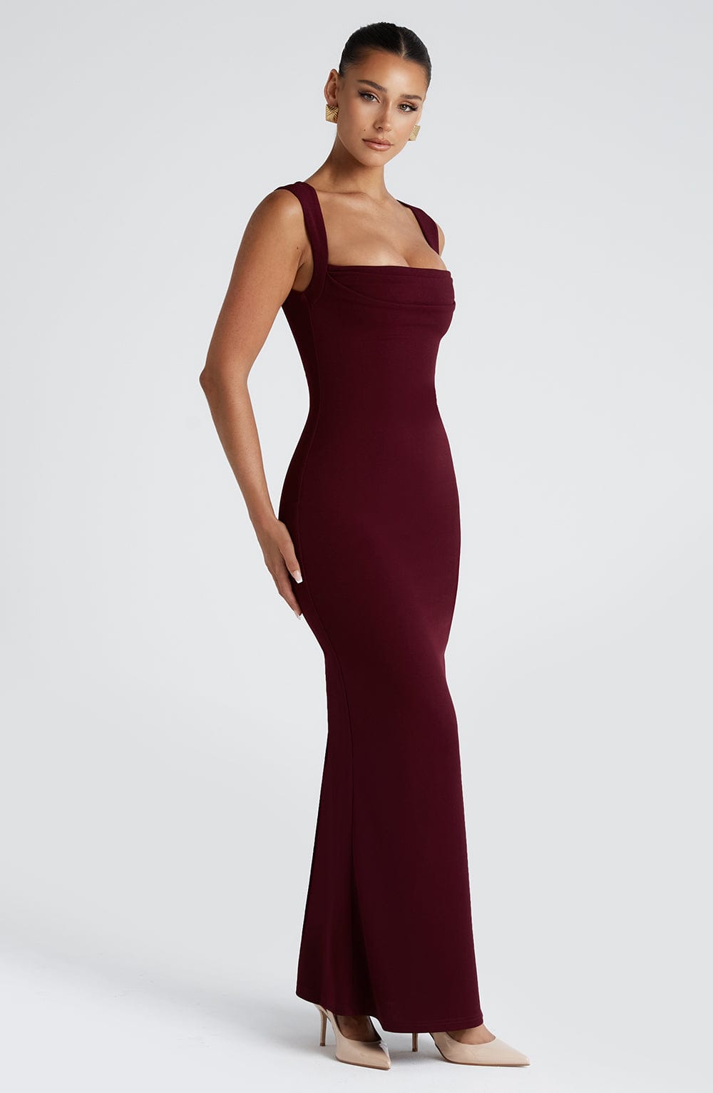 Helena Vestido Comprido — Vermelho Cereja Lacado