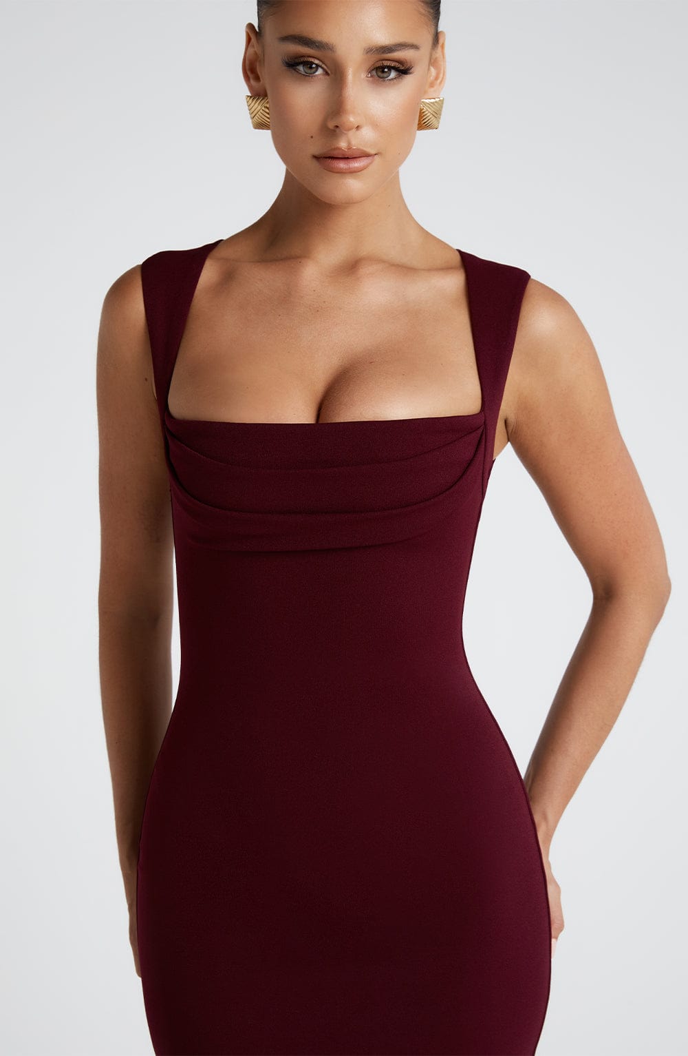 Helena Vestido Comprido — Vermelho Cereja Lacado