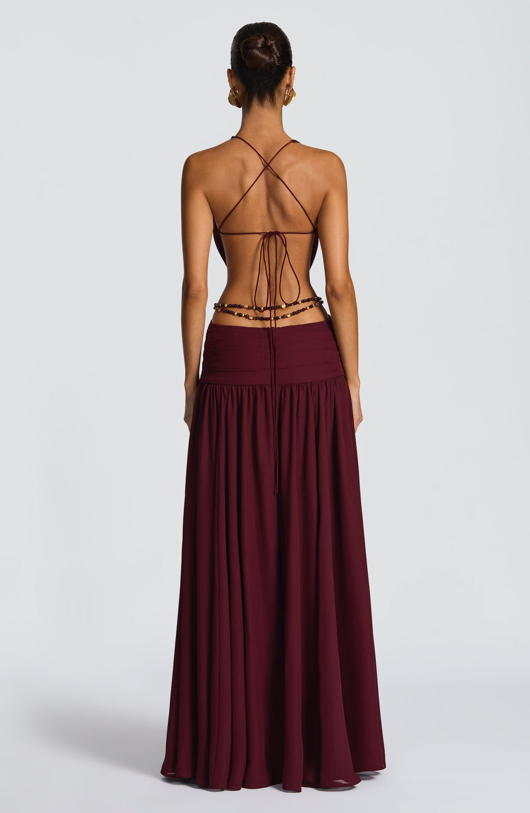 Indianna Vestido Comprido — Vermelho Cereja Lacado