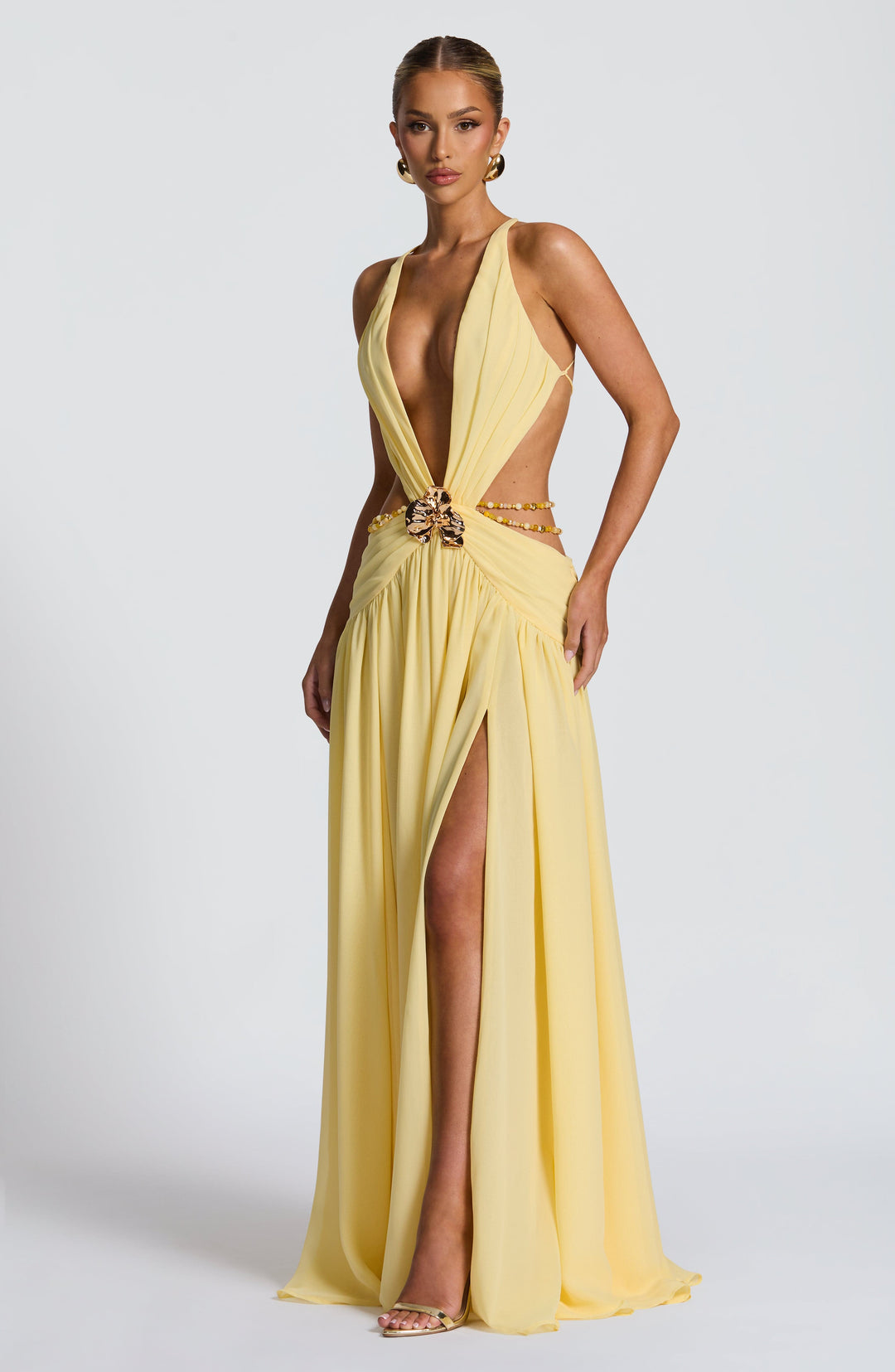 Indianna Vestido Comprido — Amarelo Limão