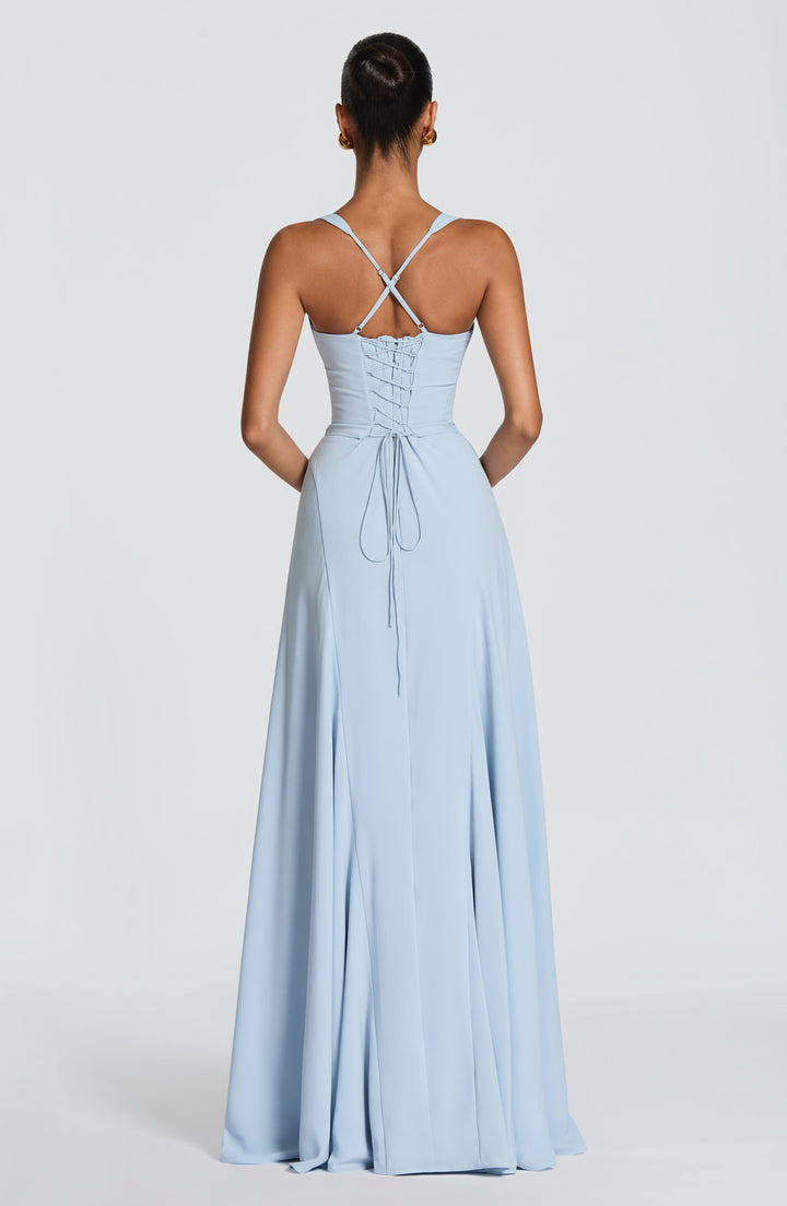 Irie Vestido Comprido — Azul Glaciar