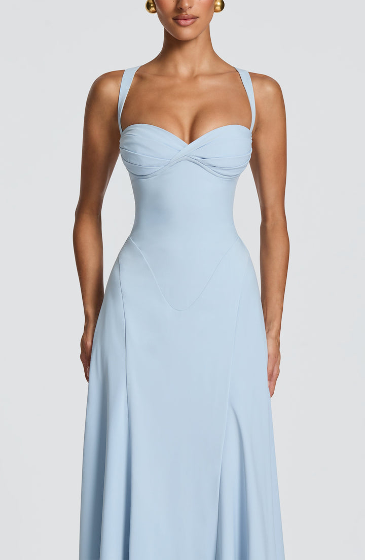 Irie Vestido Comprido — Azul Glaciar