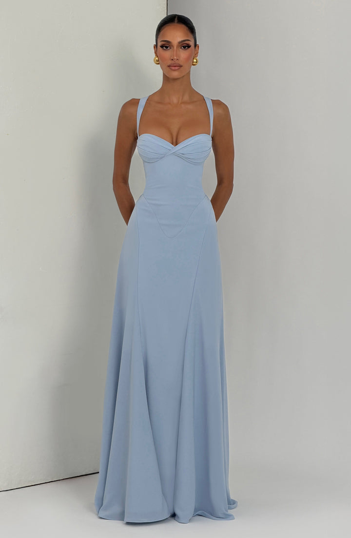 Irie Vestido Comprido — Azul Glaciar
