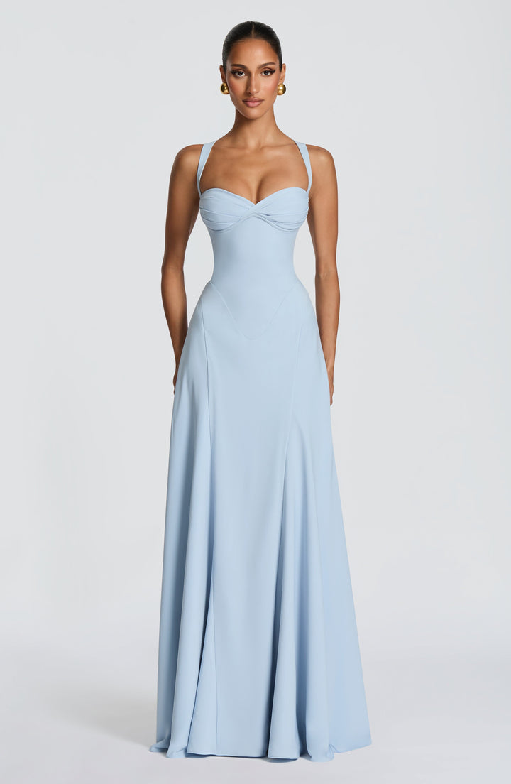 Irie Vestido Comprido — Azul Glaciar