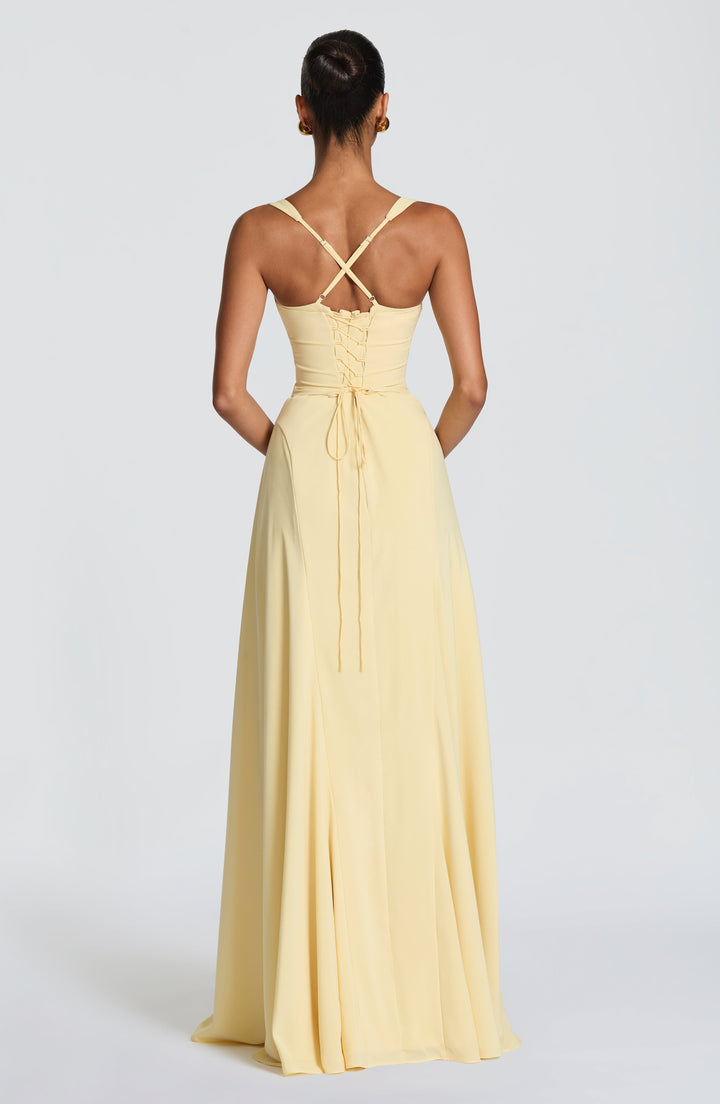 Irie Vestido Comprido — Amarelo Limão