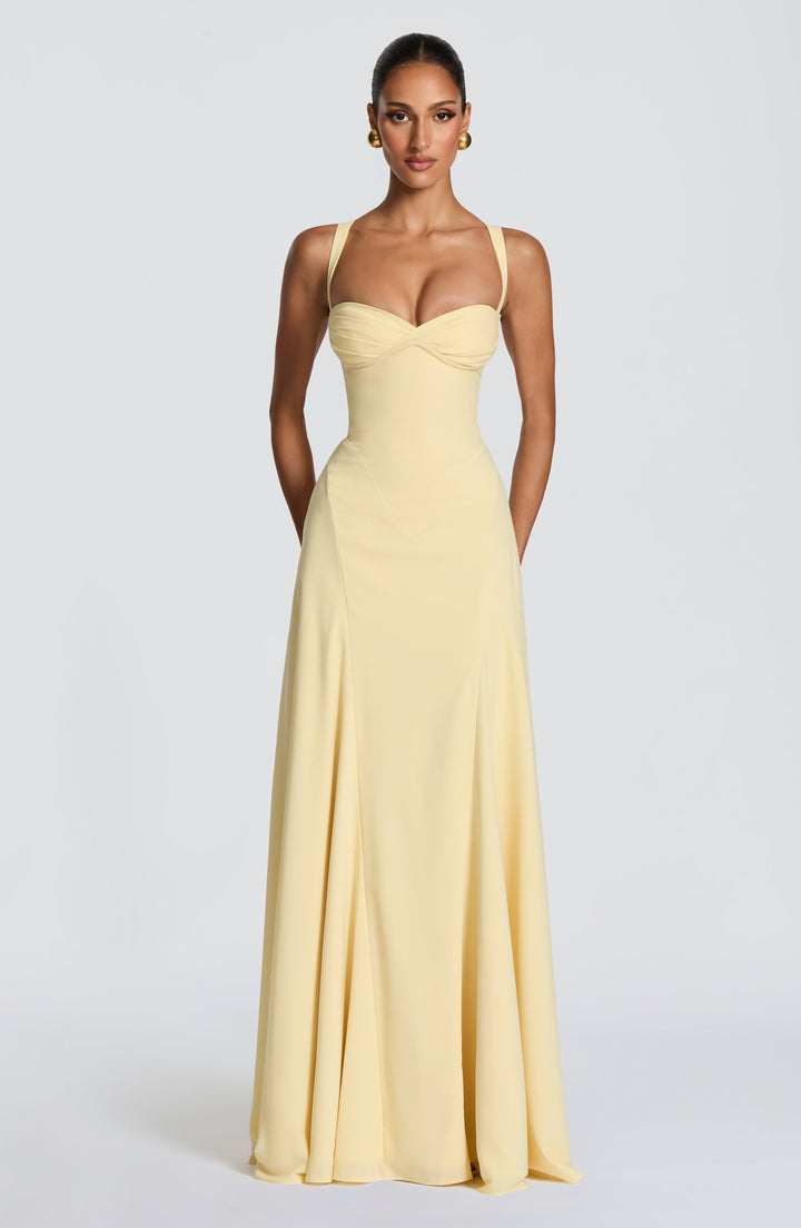Irie Vestido Comprido — Amarelo Limão