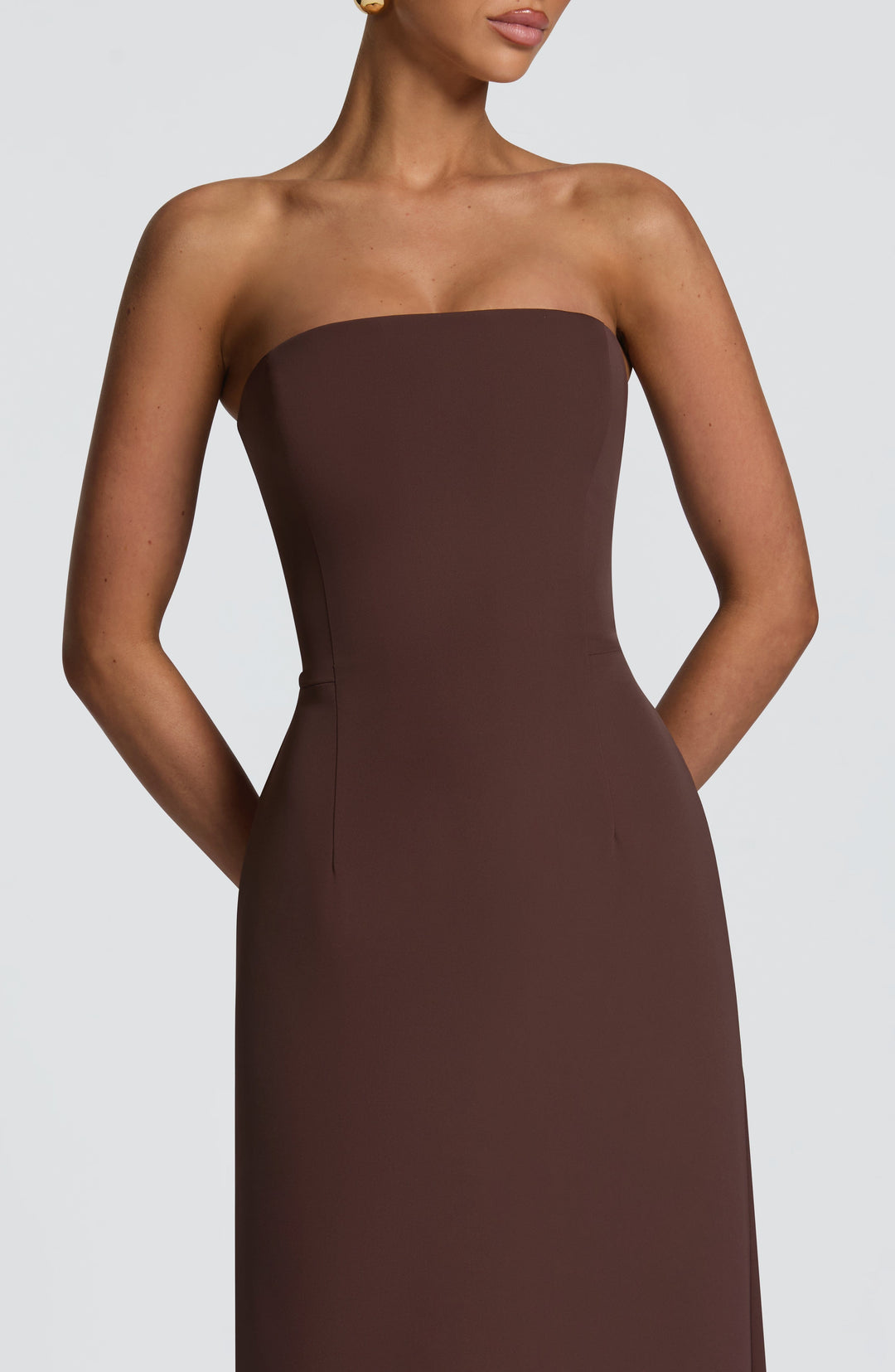 Irmina Vestido Comprido — Castanho Ameixa