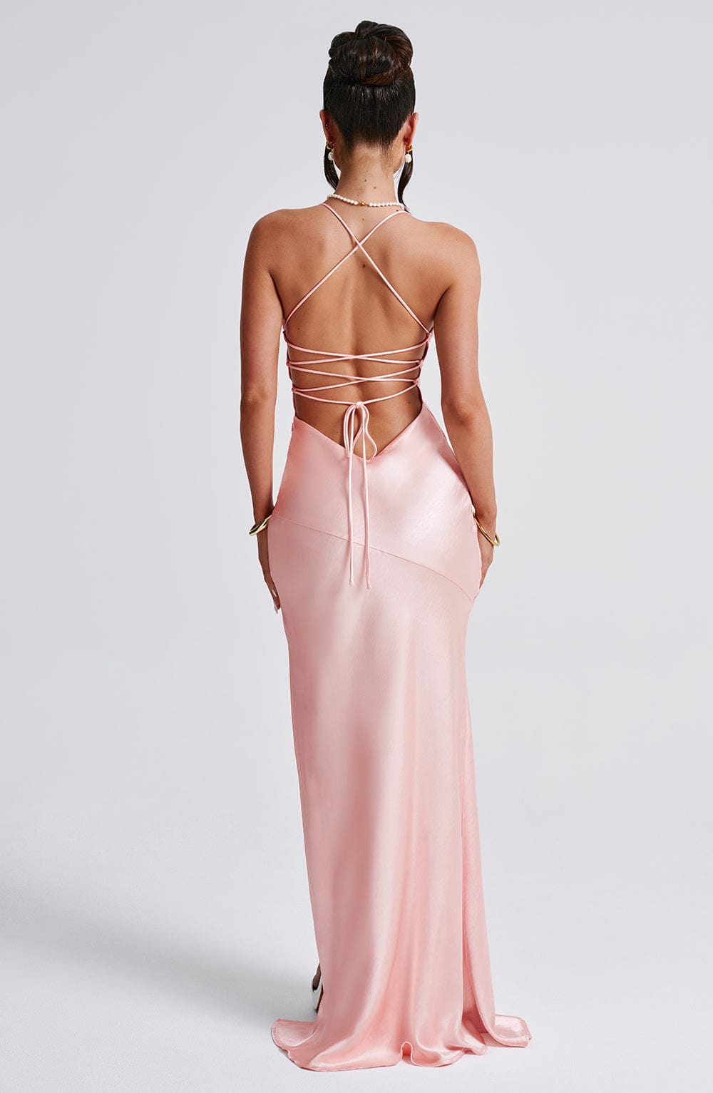 Isobel Vestido Comprido — Rosa Blush
