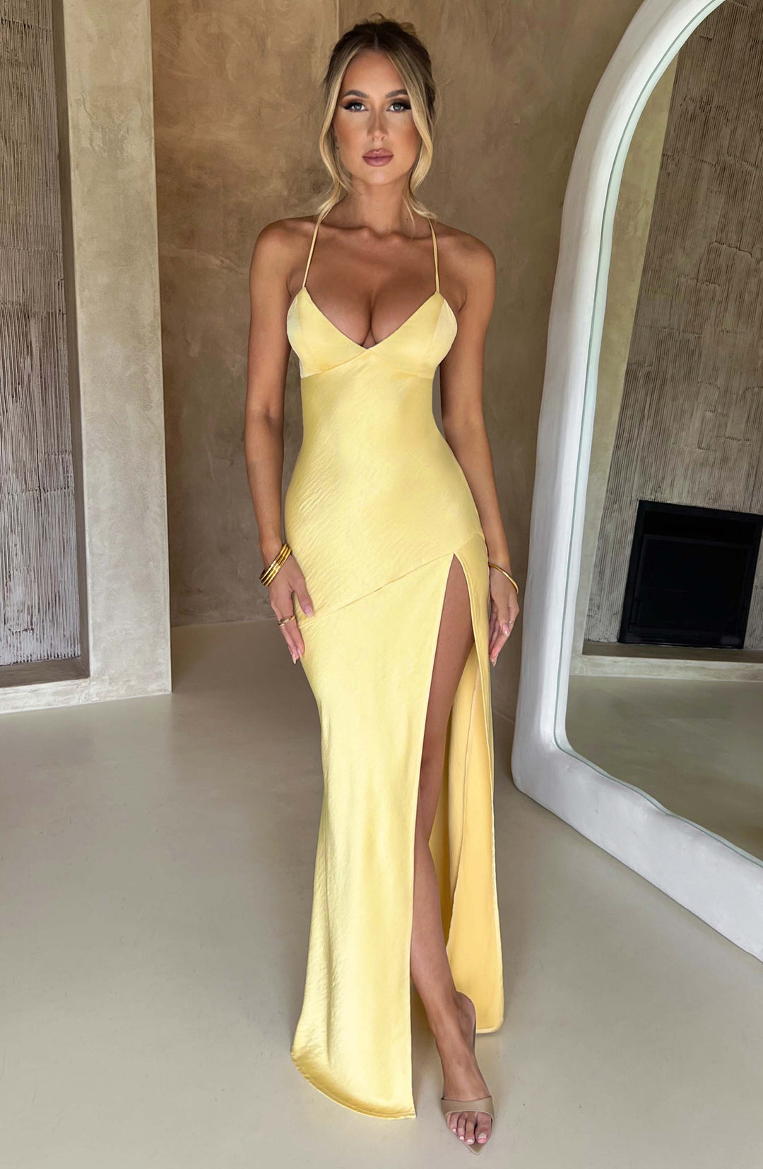 Isobel Vestido Comprido — Amarelo Limão