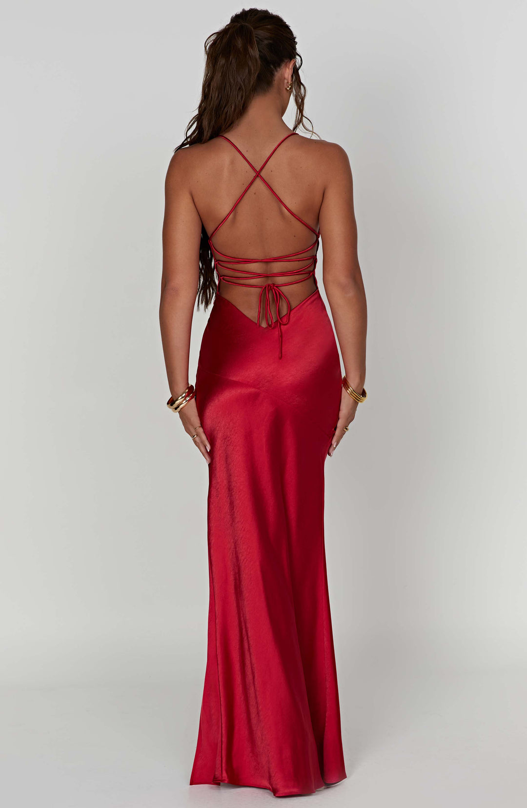 Isobel Vestido Comprido — Vermelho
