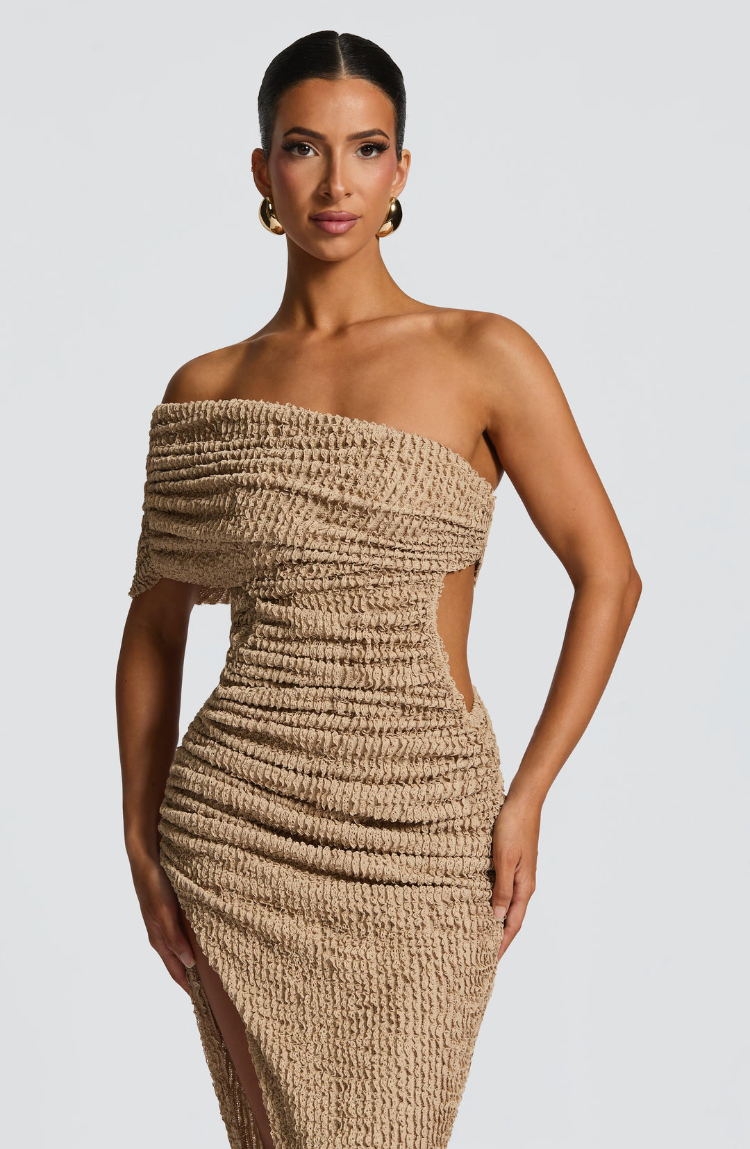Laverna Midi Dress — Bege