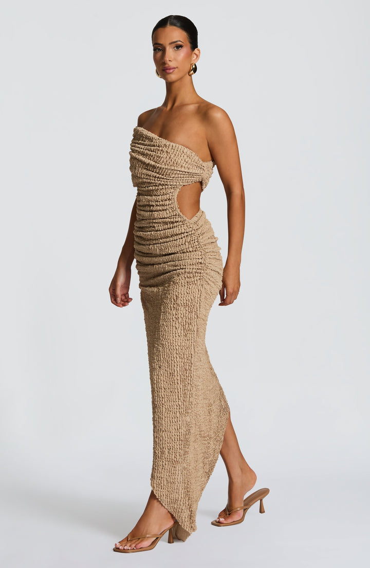 Laverna Midi Dress — Bege