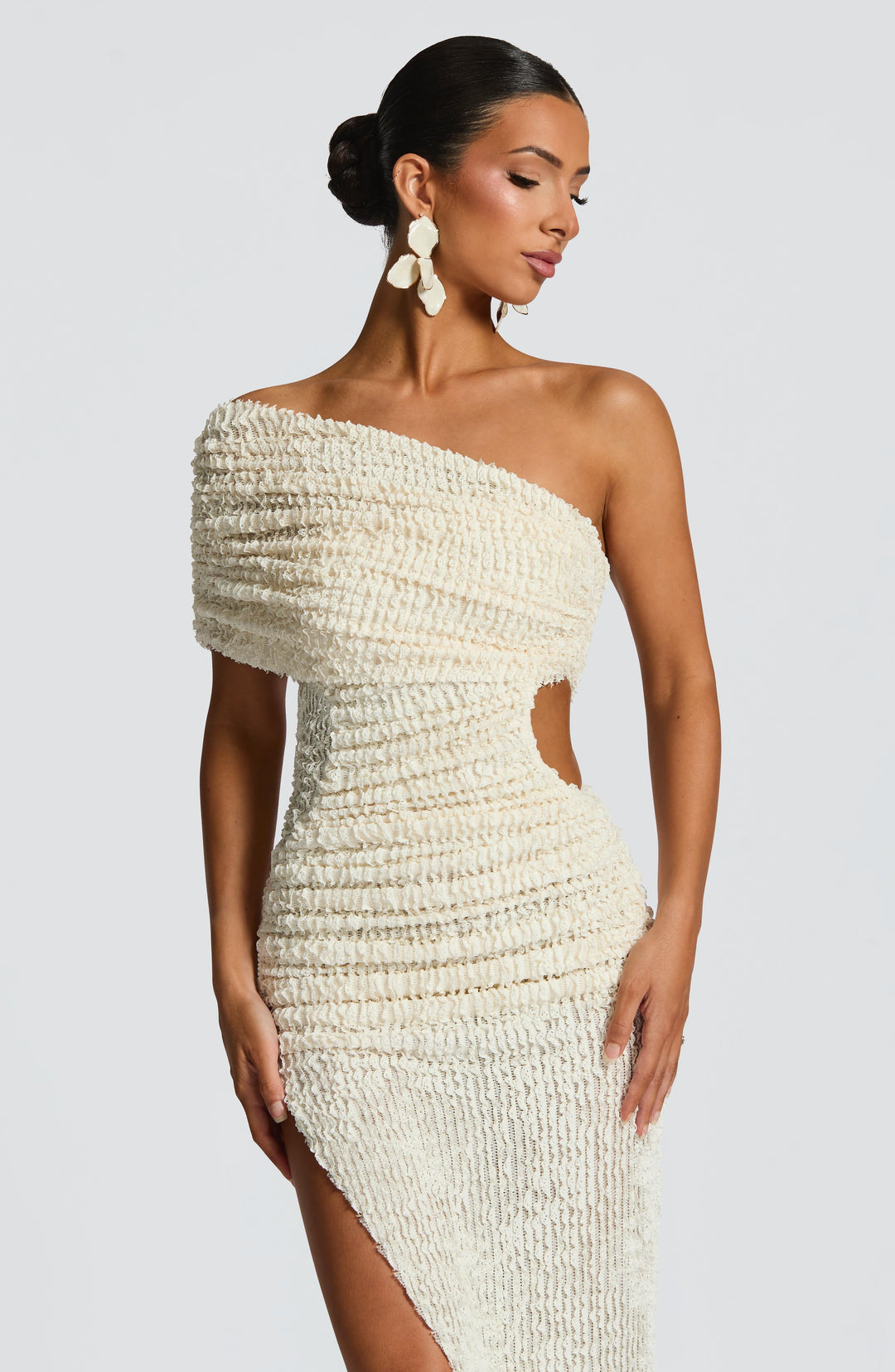 Laverna Midi Dress — Marfim