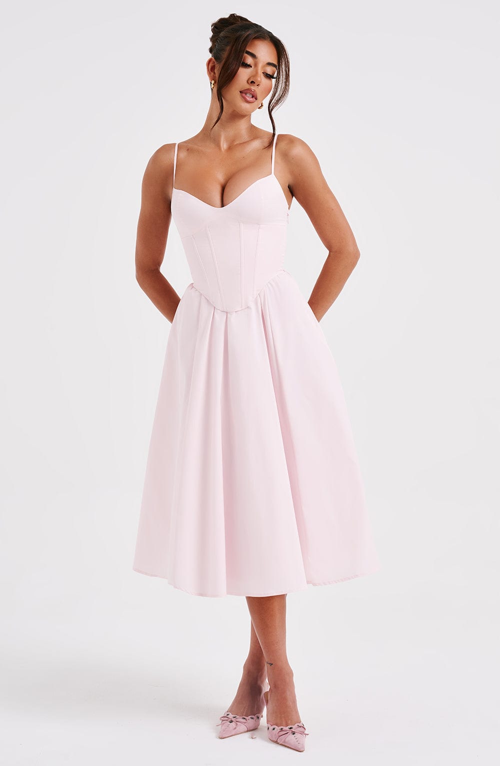 Mariella Midi Dress — Rosa Blush