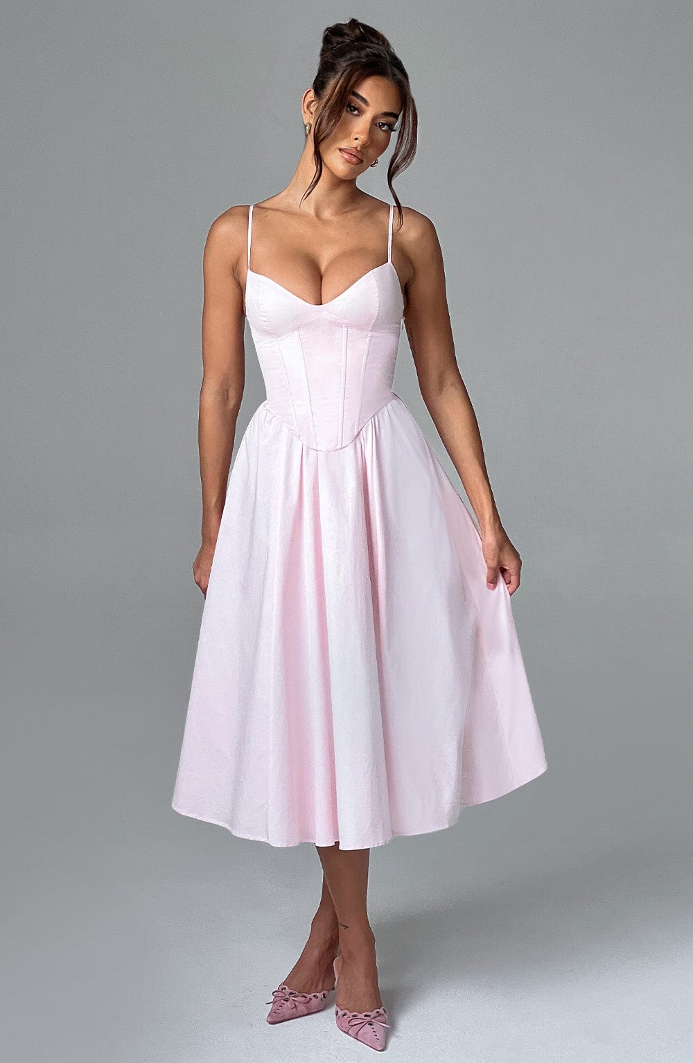 Mariella Midi Dress — Rosa Blush