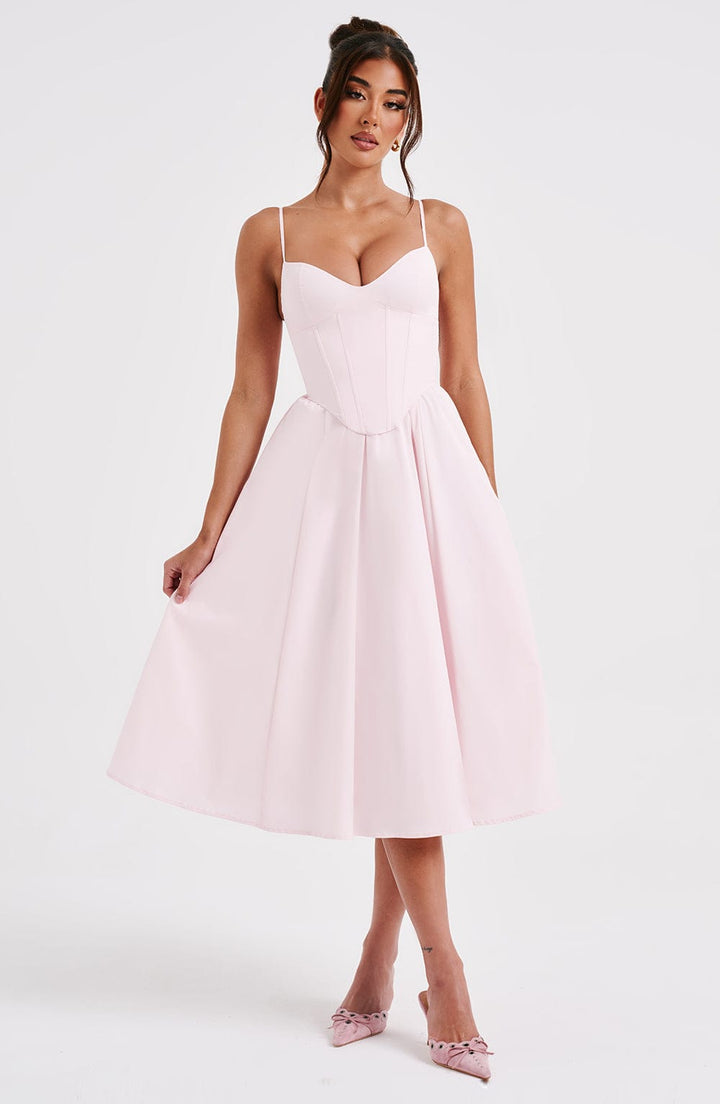 Mariella Midi Dress — Rosa Blush