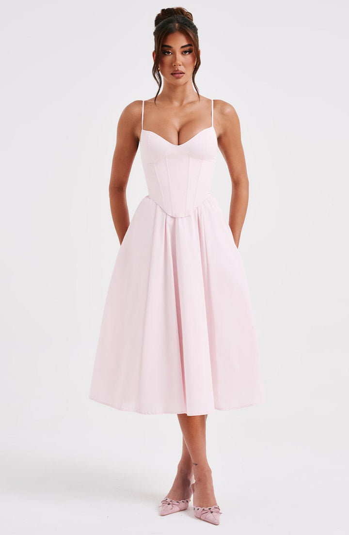 Mariella Midi Dress — Rosa Blush