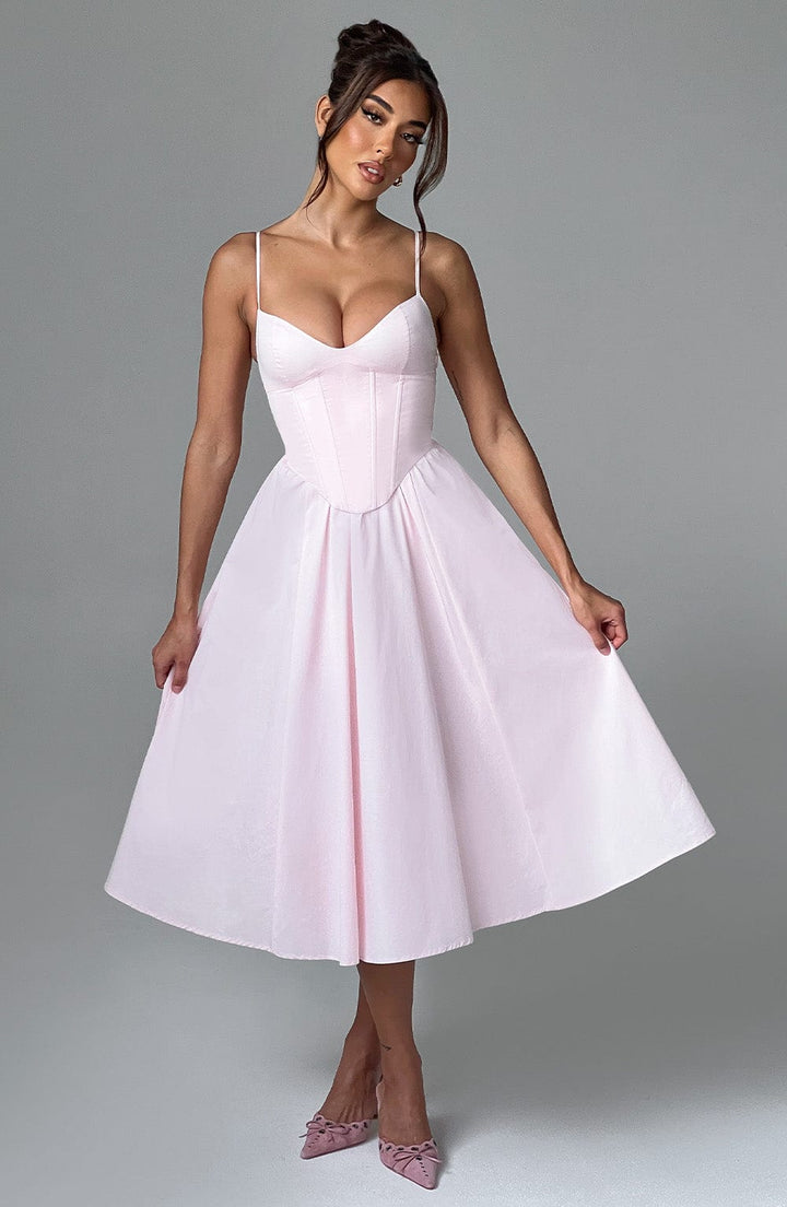Mariella Midi Dress — Rosa Blush