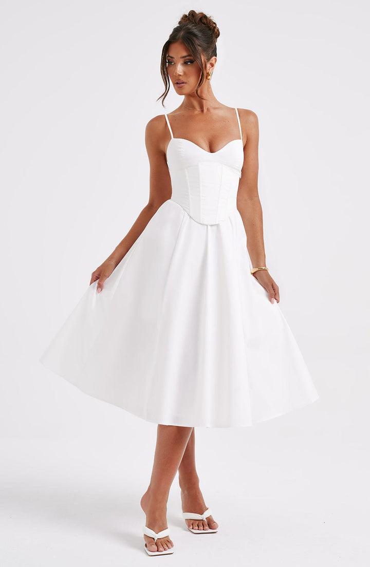 Mariella Vestido Midi — Marfim