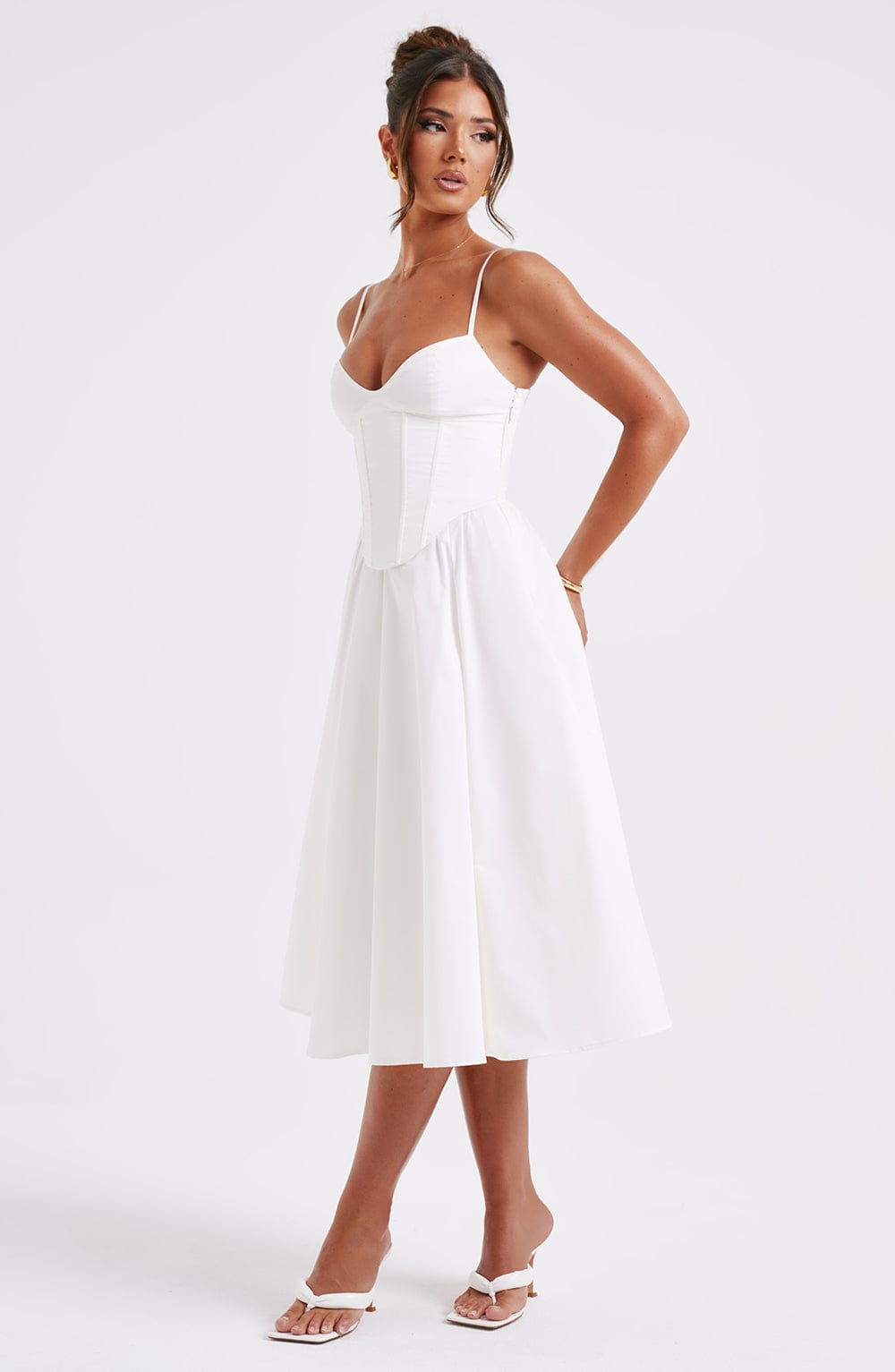 Mariella Vestido Midi — Marfim