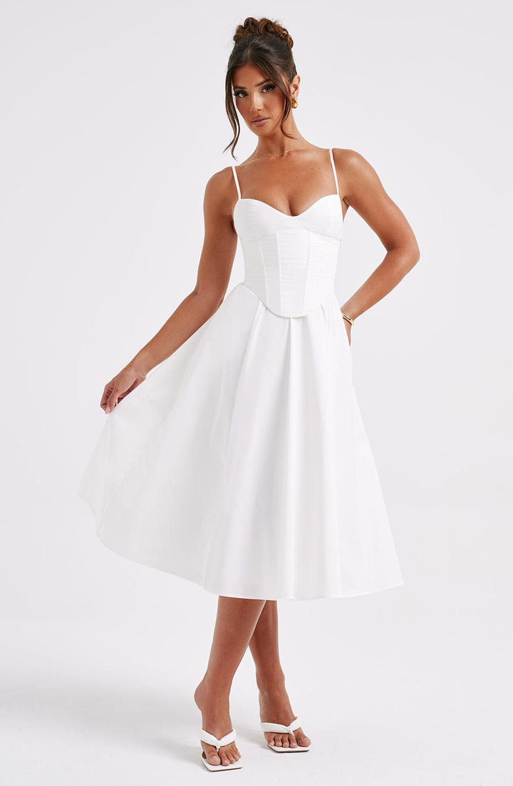 Mariella Vestido Midi — Marfim