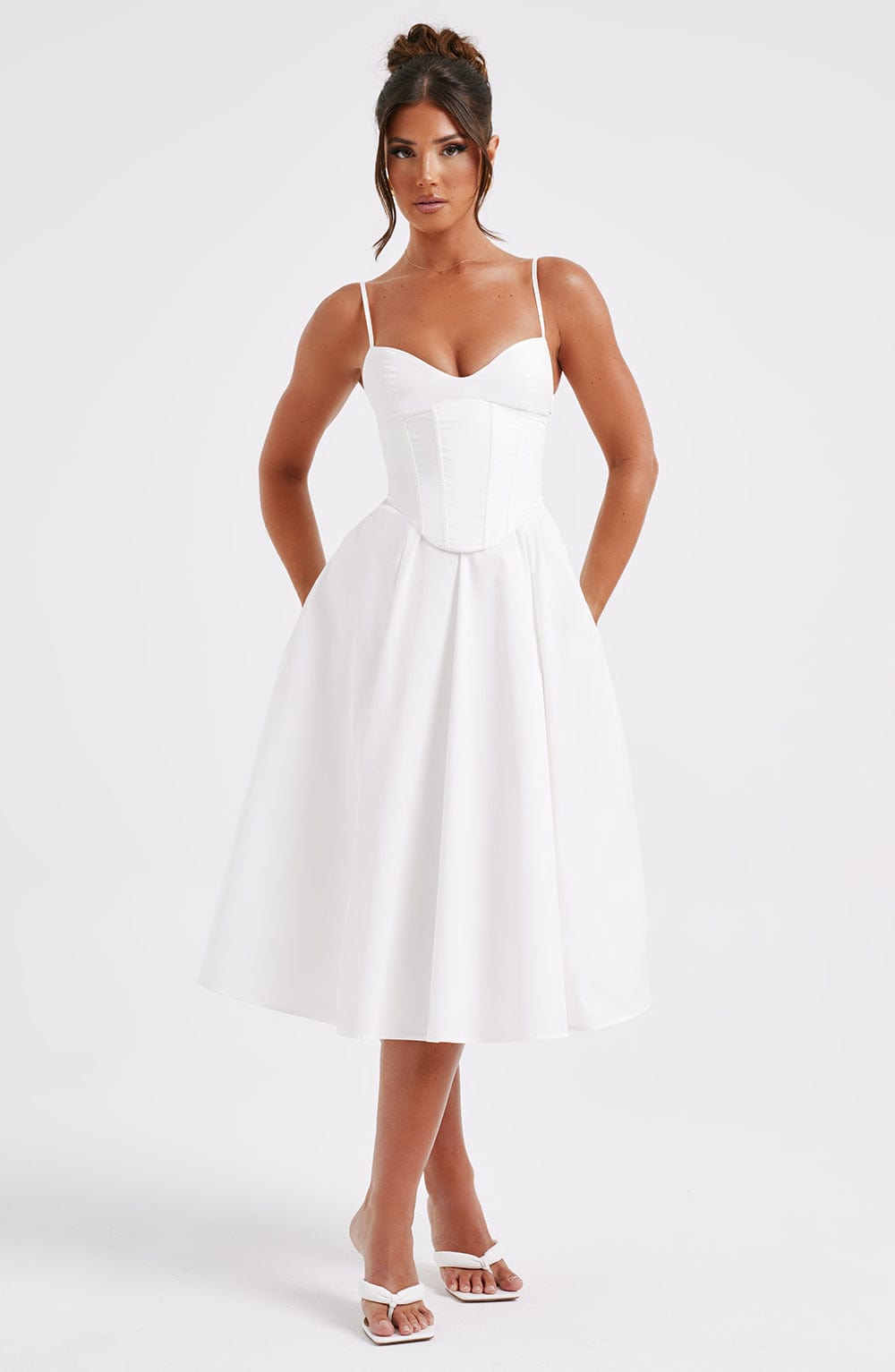 Mariella Vestido Midi — Marfim