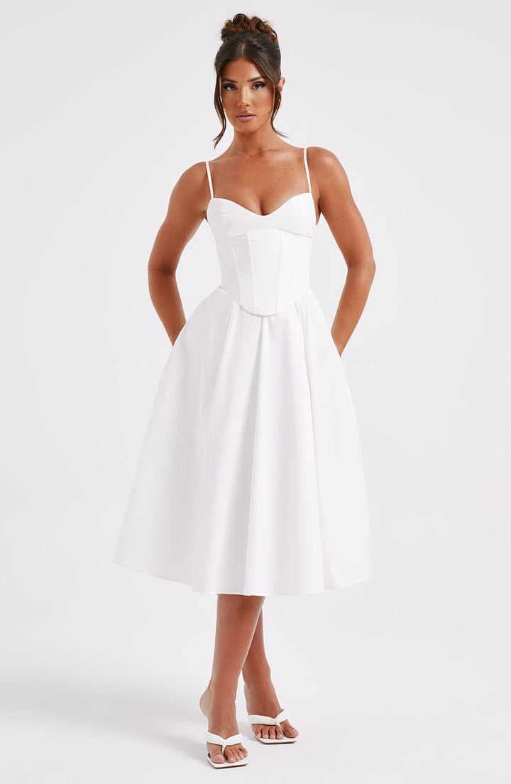Mariella Vestido Midi — Marfim