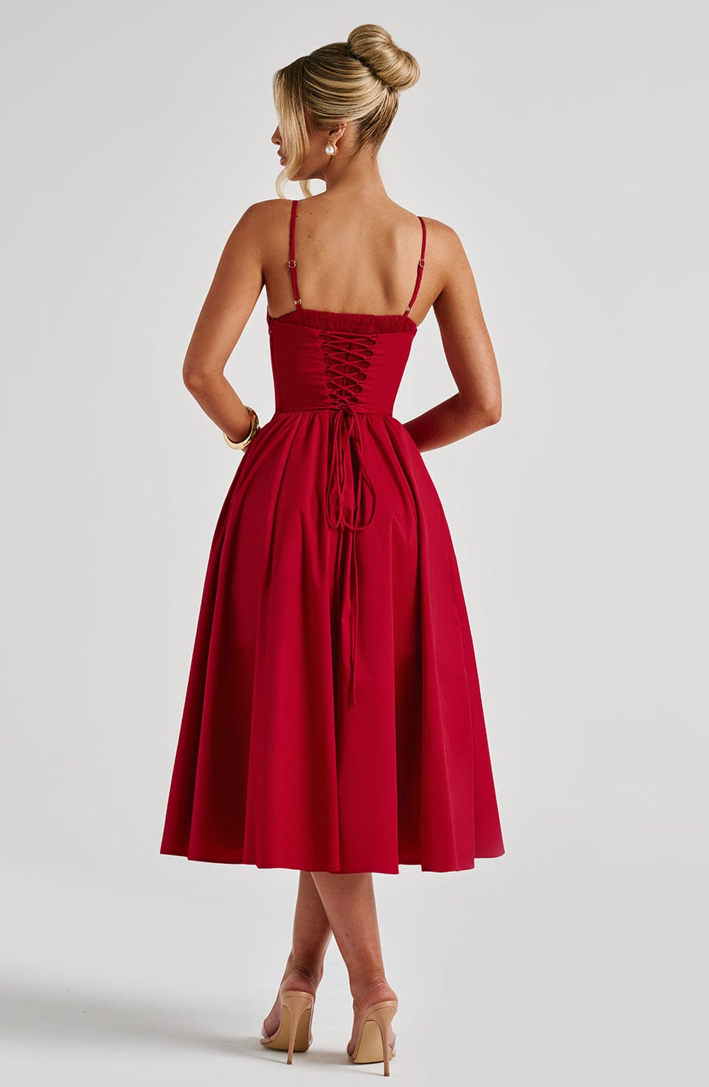 Mariella Vestido Midi — Vermelho