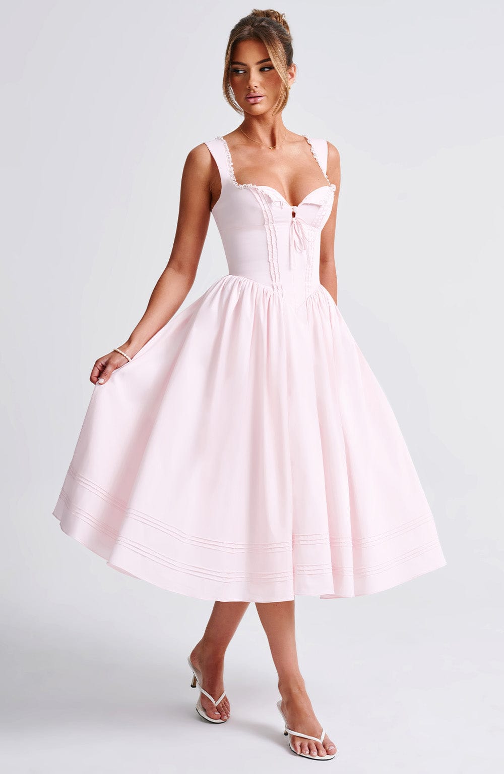 Marlena Vestido Midi — Rosa Blush