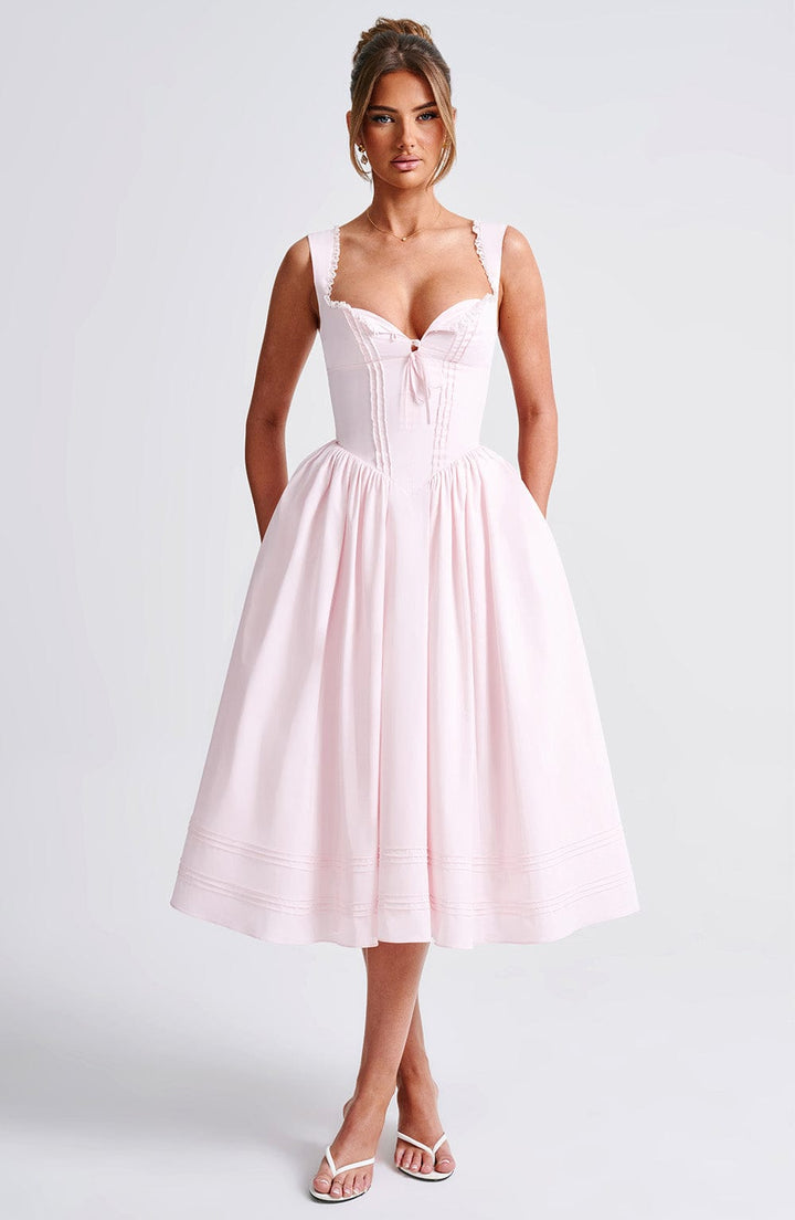Marlena Vestido Midi — Rosa Blush