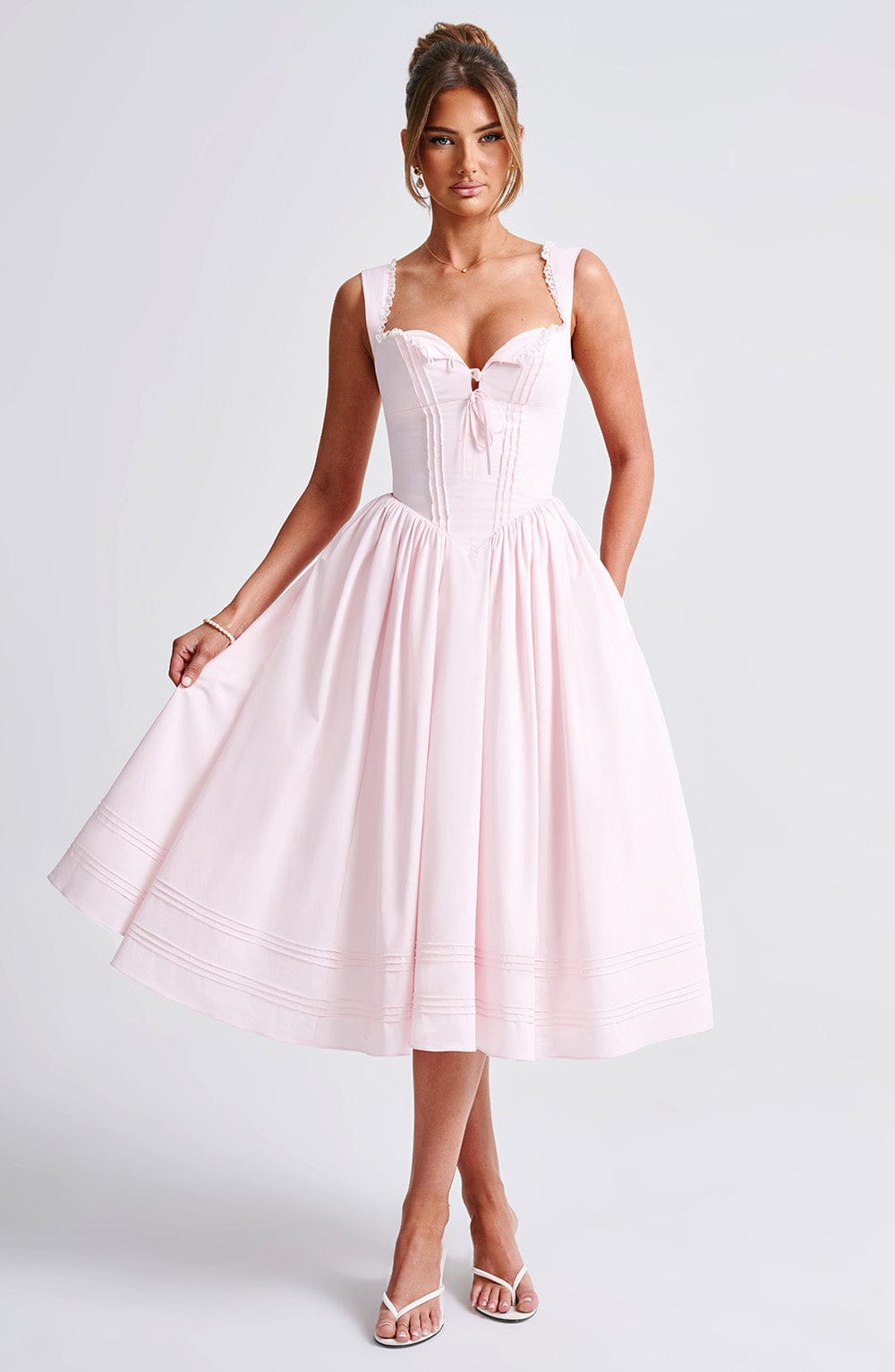 Marlena Vestido Midi — Rosa Blush