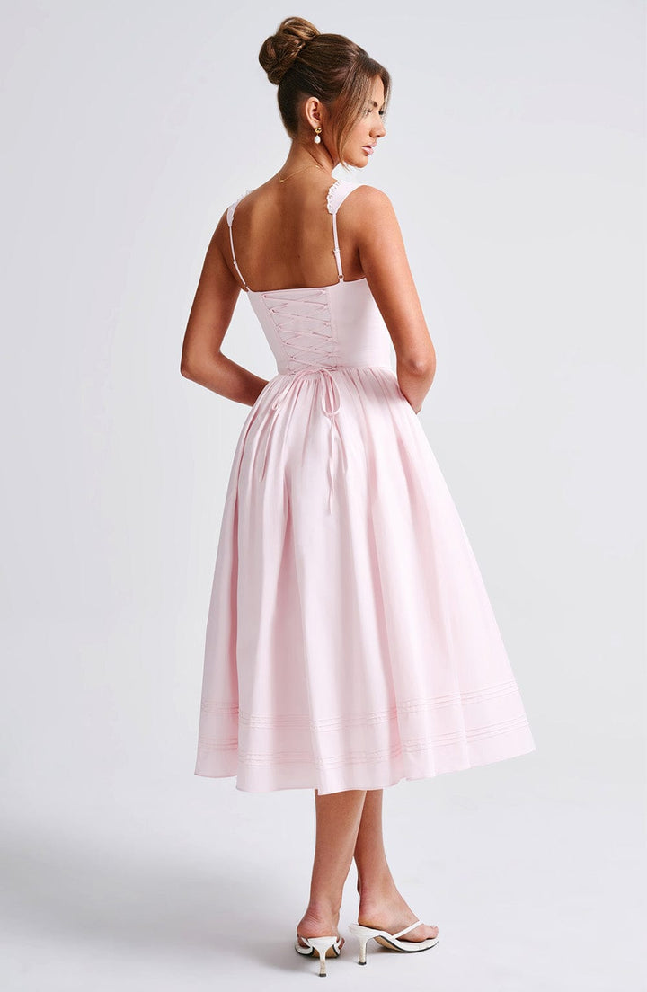 Marlena Vestido Midi — Rosa Blush
