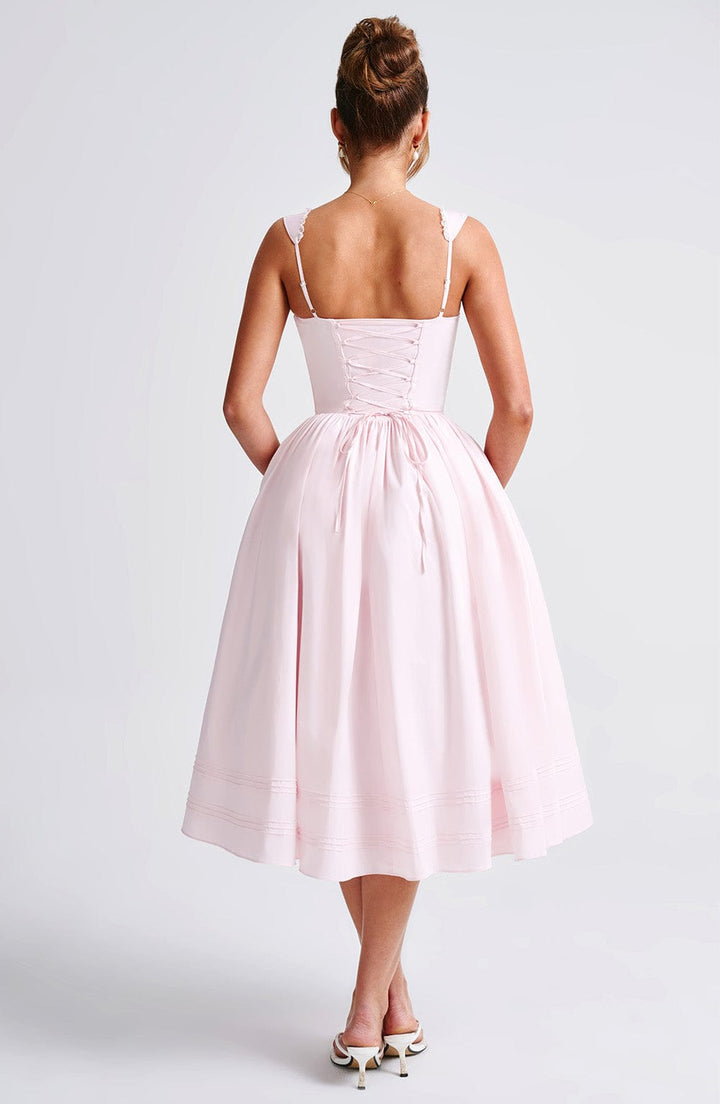 Marlena Vestido Midi — Rosa Blush
