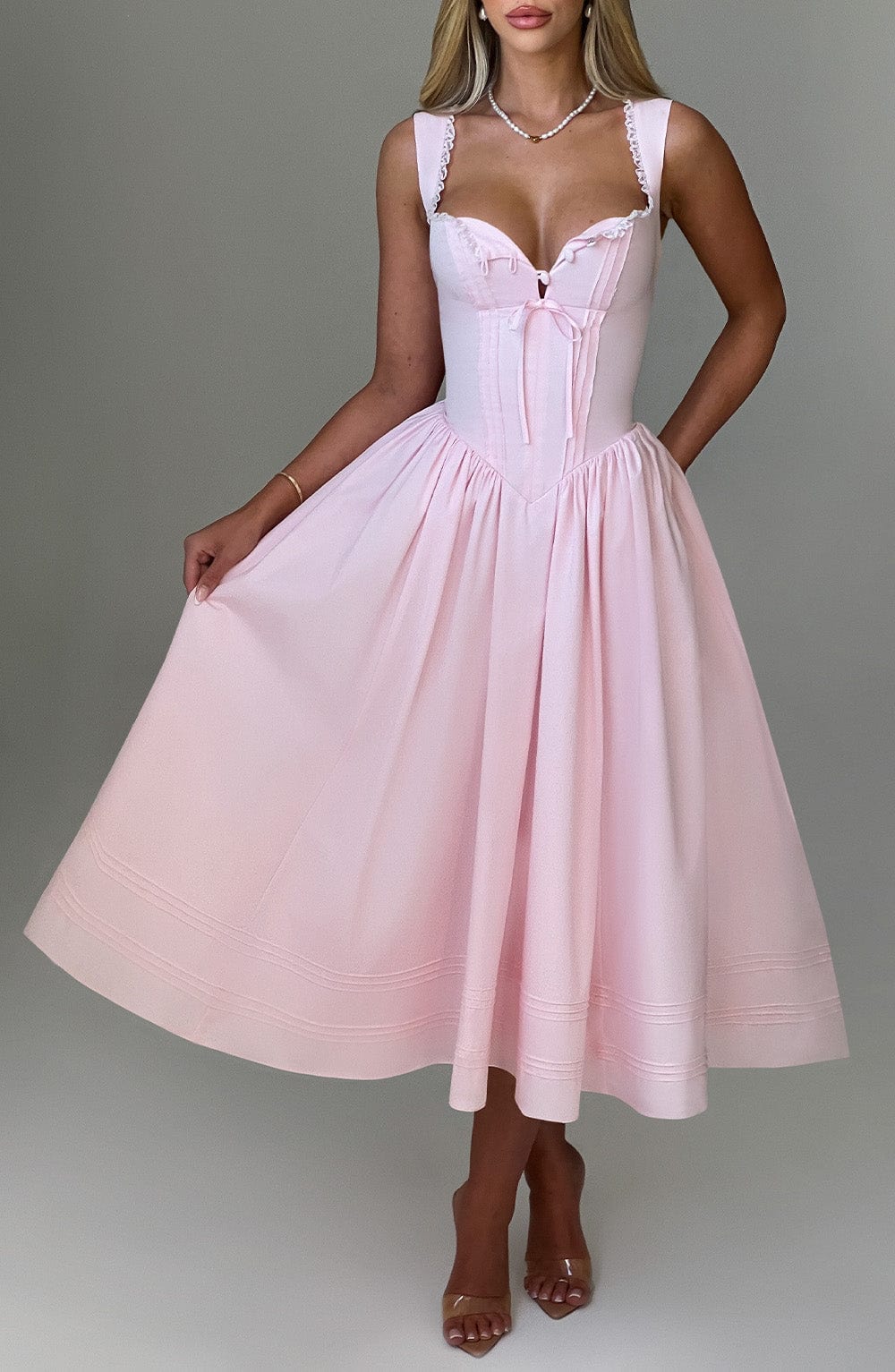 Marlena Vestido Midi — Rosa Blush