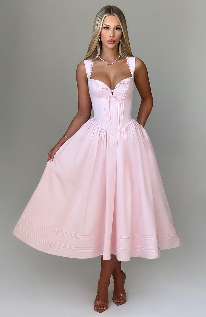 Marlena Vestido Midi — Rosa Blush