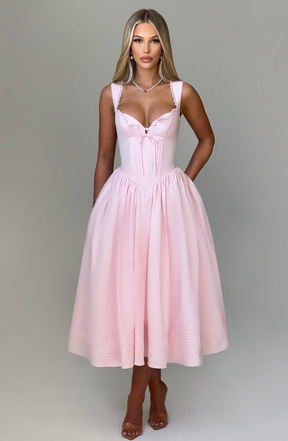 Marlena Vestido Midi — Rosa Blush